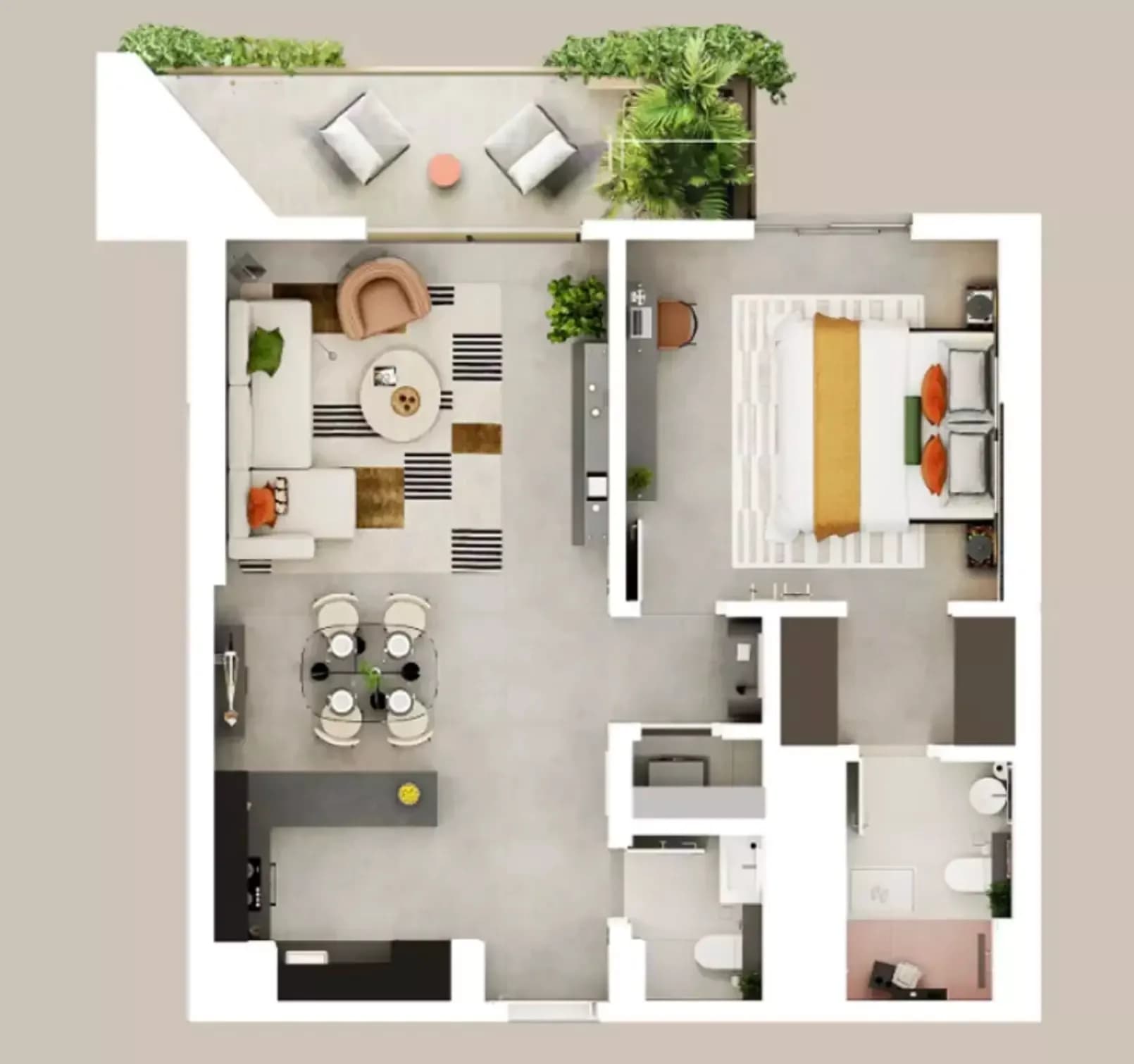 Rise by Athlon — 1 Bedroom Apartment floor plan
