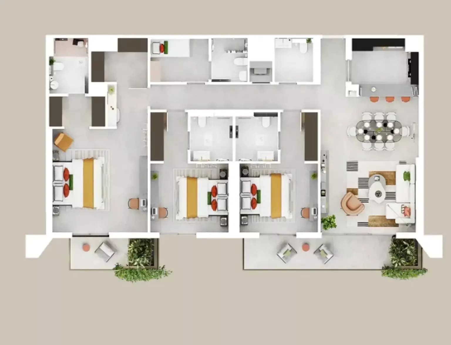 Rise by Athlon — 3 Bedroom Apartment floor plan