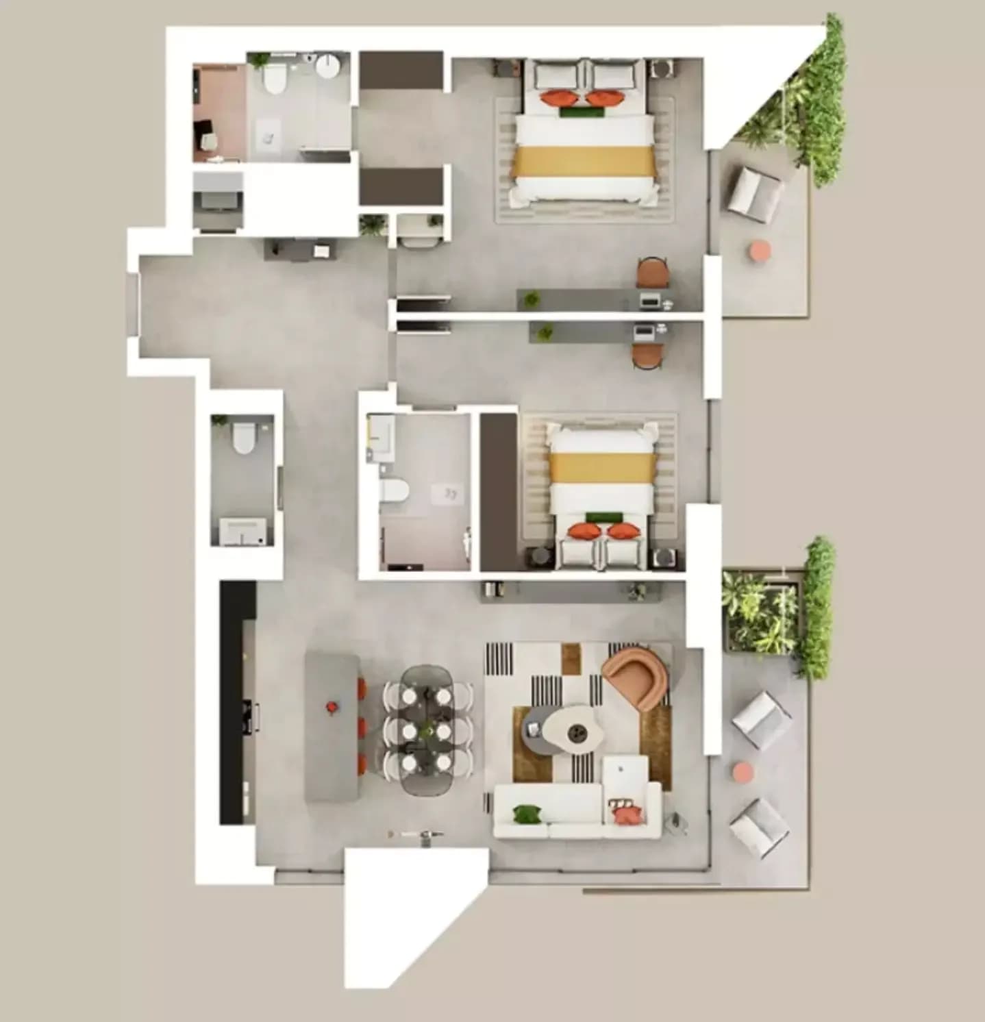 Magenta Tower at Rise by Athlon — 2 Bedroom Apartment