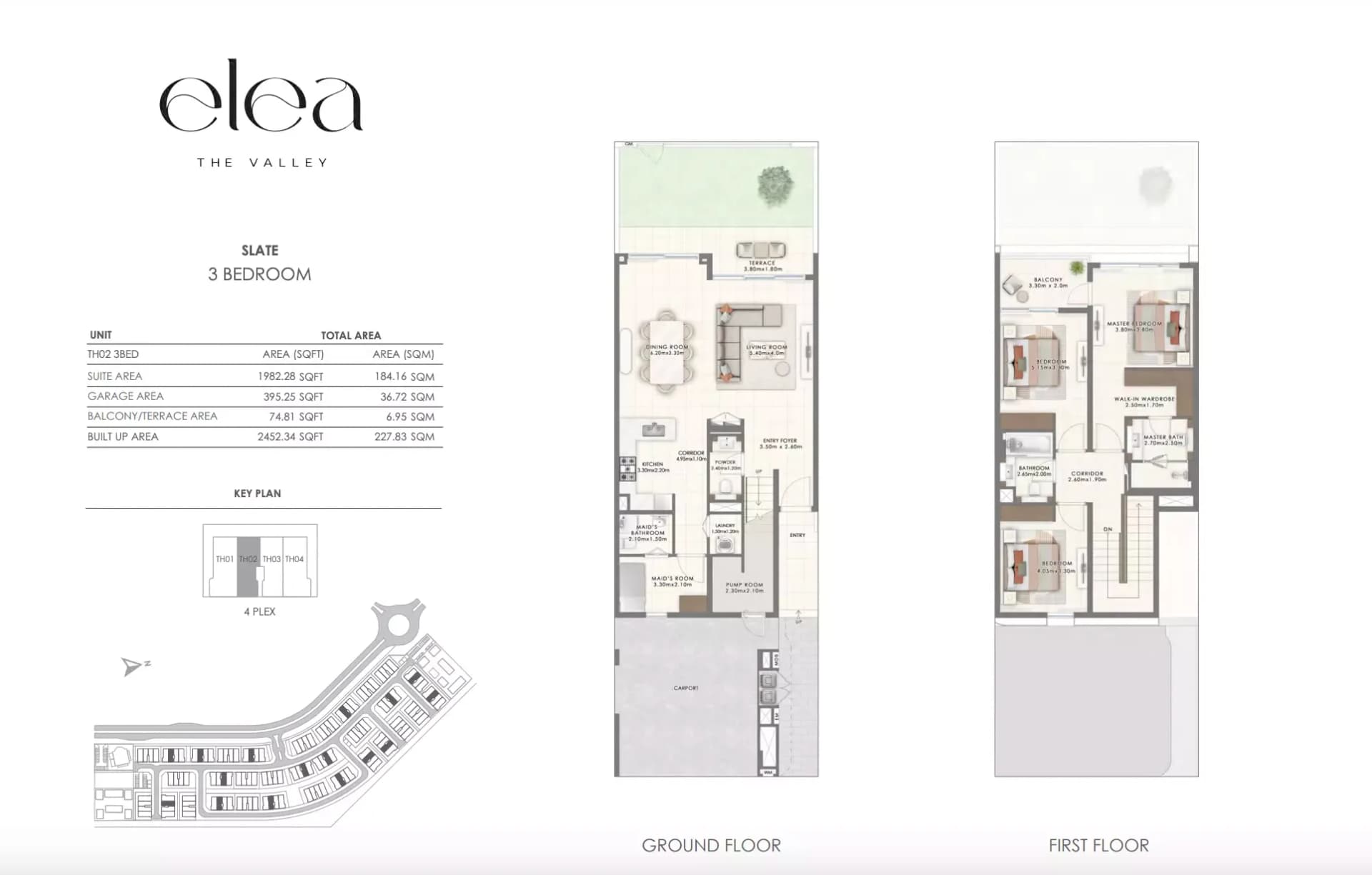 Elea at The Valley — 3 Bedroom Townhouse floor plan